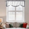 thumbnail image 2 of White Greek Key Tie Up Valance Curtains for Windows, Kitchen Curtains Window Treatments, Geometric Greece Ancient Farmhouse Geo Short Window Shades Valances for Bedroom Bathroom Cafe 54"x18", 2 of 8