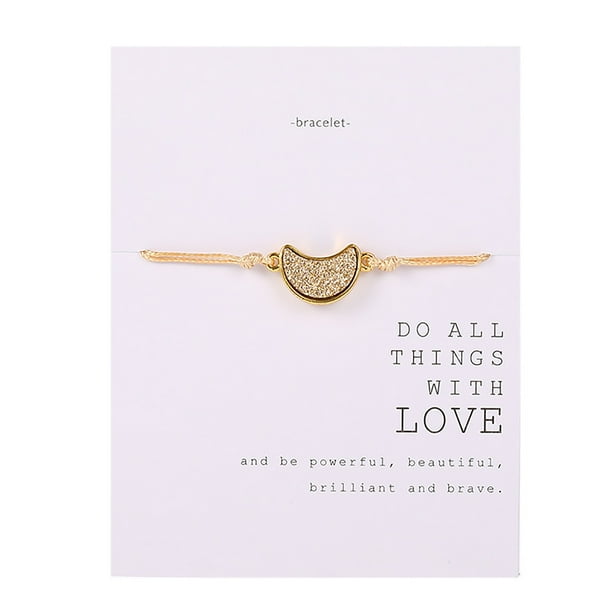 Pulseras para mujer, regalos para mujer, pulsera con tarjeta de bendición europea y de regalo para maestras, pulsera con cadena, pulsera DIY, pulsera para mujer.