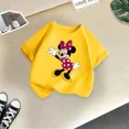 thumbnail image 3 of Linda camiseta de algodón de verano para niños de Minnie, linda camiseta de cuello redondo informal de moda para niños y niñas con dibujos animados de Disney, ropa para niños, 3 of 5