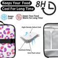 thumbnail image 4 of Pink and Purple Leopard Print Insulated Lunch Bag with Shoulder Strap and Bottle Holder,Bento School Lunch Bag Box,11x9.5x3.5 Inches, 4 of 5