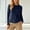Navy, variant on Women's Long Sleeve Shirts Crew Neck Comfort Lightweight Casual Tops Solid Basic Tee Loose Fit Winter Fashion Outfits