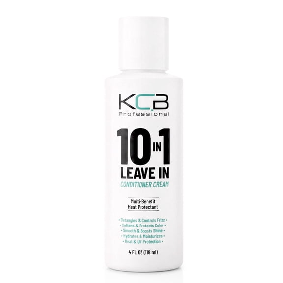 KCB Professional 10 in 1 Leave-in Conditioner Cream, Heat Protectant that Smooths, Conditions, Detangles, Strengthens, and Reduces Frizz, All Hair Types, 4 Fl Oz
