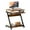 Retro, variant on SogesPower 28.7"H Z Shaped Wood Office Desk with Drawer, Removable, Design for Home- Black
