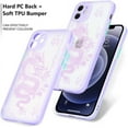 thumbnail image 3 of Compatible with iPhone 12 Case Fashion Cool Dragon Animal 3D Pattern Design Frosted PC Back Soft TPU Bumper Shockproof Protective Case Cover for iPhone 12 6.1 inch, Purple, 3 of 7