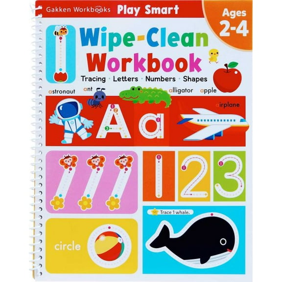 Pre-Owned Play Smart: Play Smart Wipe-Clean Workbook Ages 2-4: Tracing, Letters, Shapes: Dry Erase Handwriting Practice: Preschool Activity Book (Paperback)