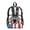 American Eagle Flag, variant on Heavy Duty Clear Backpack 17 Inch, Boy Reading School Print Fabric & PVC Transparent Bag, One Pocket See Through Bookbag for School College Security