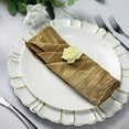 thumbnail image 5 of Balsa Circle 5 Pieces 20" x 20" Gold Crinkle Accordion Taffeta Table Napkins, 5 of 8