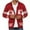 Red, variant on Herrnalise Men Christmas Casual Button Closure Knit Cardigan Stand Collar Long Sleeve Sweater Jacket Black