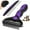Purple Black, variant on 3PCS Pet Grooming Rake & Metal Comb & Bath Brush for Dogs and Cats, Double-Sided Dematting Tool, Extra-Wide Deshedding Dog Brush for Long Hair to Effectively Remove Tangles, Knots and Mats