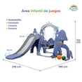 thumbnail image 2 of Resbaladilla y columpio infantil KIDDO Parque de diversiones 3 en 1 Azul, 2 of 4
