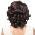 thumbnail image 4 of Pelucas europeas y americanas para mujer, flequillo oblicuo, rizos cortos, moda, marrón, rizos pequeños y esponjosos, cabello mediano y largo, 4 of 4