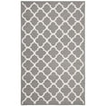 thumbnail image 5 of SAFAVIEH Dhurrie Ulysses Geometric Moroccan Wool Runner Rug, Grey/Ivory, 2'6" x 7', 5 of 10