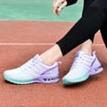 thumbnail image 6 of KANG Fashion Women's Two-Tone Mesh Lace-Up Sneakers, Breathable Lightweight Running Shoes, Casual and Comfortable Athletic Footwear for Daily Walking Purple 39, 6 of 8