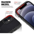 thumbnail image 3 of PeakDrop Case for iPhone 12 / iPhone 12 Pro, and [2 x Tempered Glass Screen Protector] Clear Full-Body Heavy Duty Soft Silicone TPU Cover with Hard PC Frame 3in1 ( Black ), 3 of 8