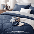thumbnail image 4 of U by Bedsure Full Comforter Set,7 Pieces Bed in a Bag, Reversible Lightweight Bedding Set, Navy, 4 of 7