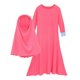 thumbnail image 1 of Odeerbi Niñas Vestido Musulmán Algodón Con Hijab Una-Pieza Vestido Oración Islámica Color Sólido Vestido Manga Larga Con Pañuelo En La Cabeza Conjunto, 1 of 8