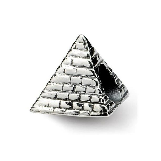 Perles de Réflexion QRS331 Perle Pyramide en Argent Sterling - Antiques et Polies