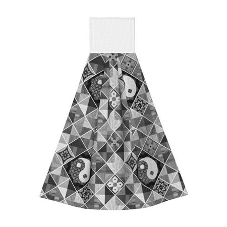 

Bixox Yin Yang With Black And White Print Hand Towels for Bathroom Kitchen Fingertip Towel Fast Drying Washcloth for Bathroom Kitchen Home Decor
