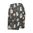 thumbnail image 5 of Men's Pajama Shorts Bottoms with Pockets Soft Lightweight Lounge Sleep Wear Pumpkin Ghost Spiderweb, 5 of 6