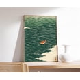 thumbnail image 2 of [UNFRAMED] Japanese Wave Art, Boat at Sea Print, Minimalist Ocean Poster, Traditional Style Wall Art, 2 of 5