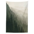 thumbnail image 3 of Ambesonne Forest Tablecloth Rectangular Table Cover, Scandinavian Nature, 60"x90", Cream Tan Dark Green, 3 of 4