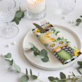 thumbnail image 3 of Cloth Napkins Set of 2 - 20x20 Inches, Sunflower Gnomes Washable Reusable Table Napkins, Spring Farmhouse Vintage Daisy Leaf Plaid Soft & Absortbent Dining Napkin for Party Wedding Hotel Restaurant, 3 of 8