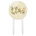 thumbnail image 1 of Acrylic Love and Flowers Cake Topper Party Decoration for Wedding Anniversary Birthday Graduation, 1 of 7