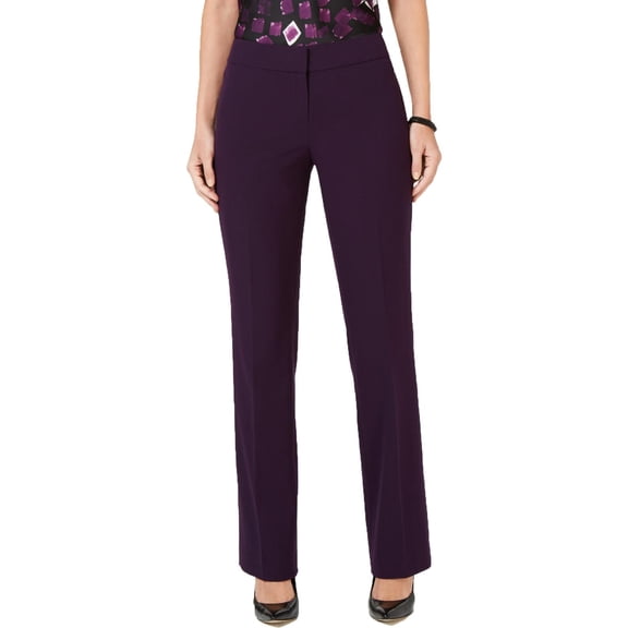 Nine West Womens Stretch Low-Rise Trouser Pants