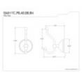 thumbnail image 2 of Kingston Brass BA9117BN Water Onyx Robe Hook, Brushed Nickel, 2 of 2