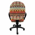 thumbnail image 3 of Colorful Office Chair Slipcover, Aztec Pattern with Birds Flowers and Arrows Ethnicity Native Cultures, Protective Stretch Decorative Fabric Cover, Standard Size, Multicolor, by Ambesonne, 3 of 5