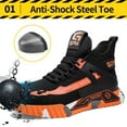 thumbnail image 2 of LAoutun Steel Toe Shoes for Men Mid Cut Work Shoe for Men Industrial Construction Safety Shoes, 2 of 6