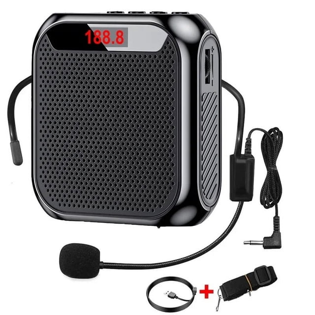 5W Multifunctional Voice Amplifier Wired Handheld Microphone Amplifier Display Surround Sound ,Loud Volume