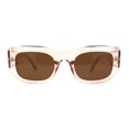 thumbnail image 3 of Mod Lunettes de Soleil pour Femmes à Grand Oeil de Chat Carrées Beige Brun, 3 of 4