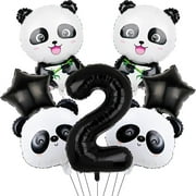 The zoo panda digital foil balloon set is suitable as a birthday party item for panda-themed events.