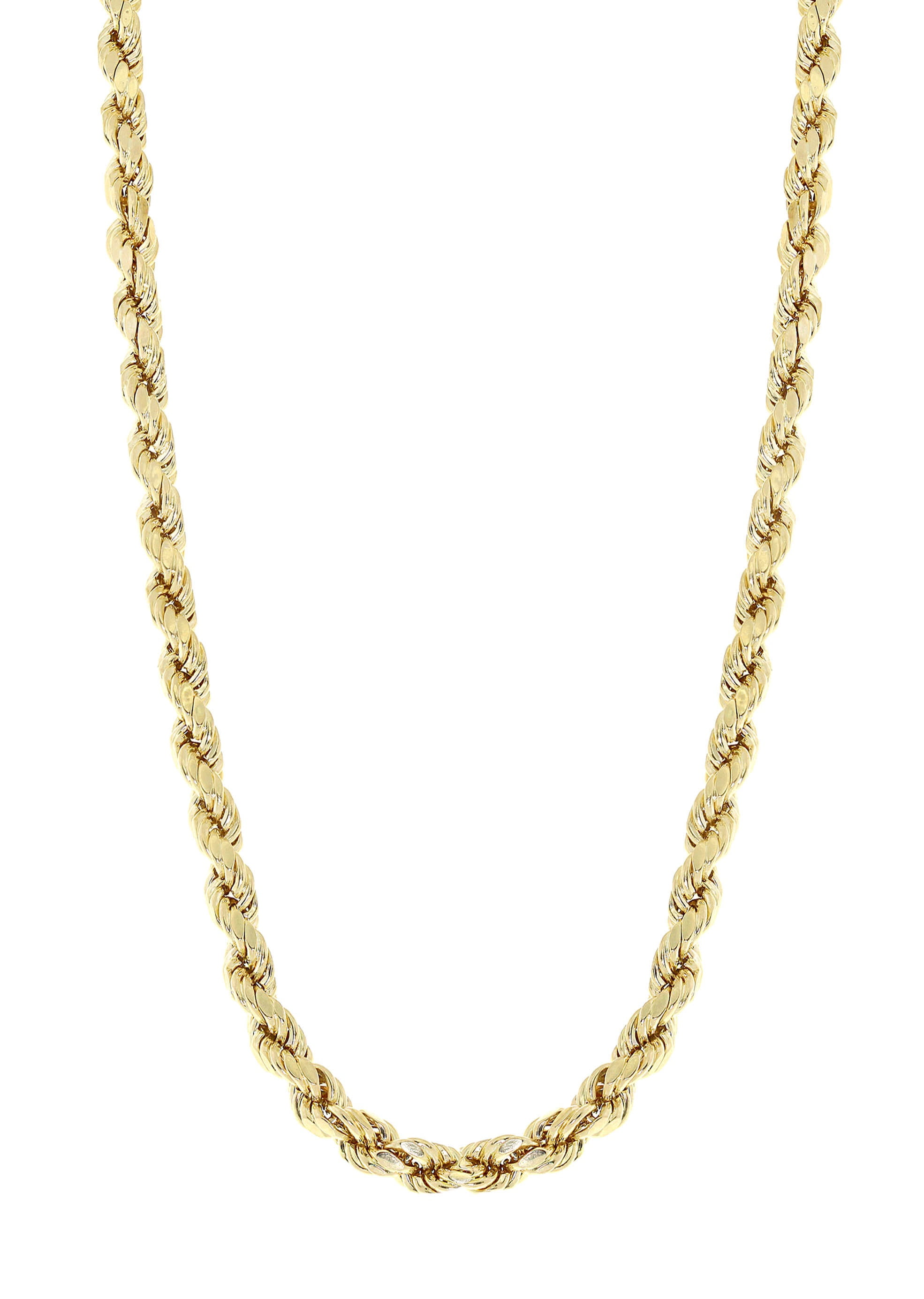 10 KARAT YELLOW GOLD HOLLOW ROPE CHAIN NECKLACE (2.5MM)