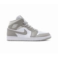 thumbnail image 1 of Ni - ke Ni - ke Air Jordan 1 Mid Linen College Grey Light Bone Shoes 554724-082 Mens 13, 1 of 5