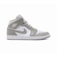 thumbnail image 1 of Ni - ke Ni - ke Air Jordan 1 Mid Linen College Grey Light Bone Shoes 554724-082 Mens 13, 1 of 5