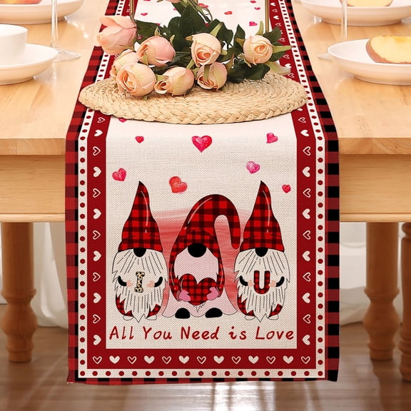Valentine's Day Table Decorations, 1pc Valentine's Day Collection Tablecloth Indoor Kitchen Table Decoration Suitable for Family Gathering Valentine's Day Decoration