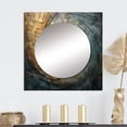 thumbnail image 1 of Designart "Vortex Of Whirling Wisdom In Bronze" abstract spirals Square Mirror For Wall Decor - Large Gold Square Printed Wall Mirror Art - Square Modern Mirror - Wall Mounted Square Mirror, 1 of 5