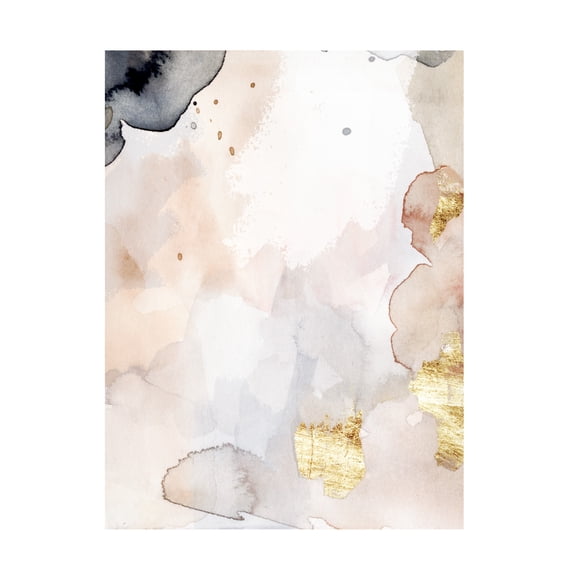 Victoria Barnes 'Indigo Blush and Gold I' Canvas Art