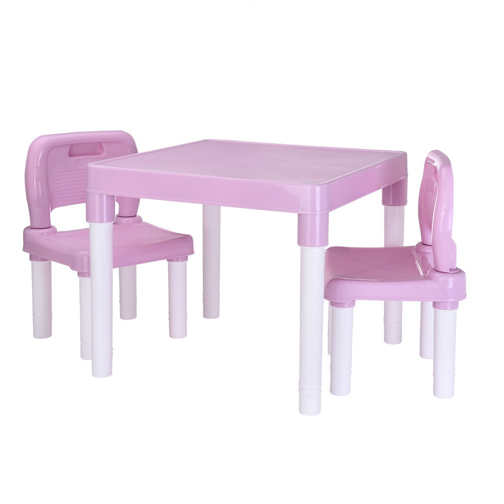 matoen Plastic Kids Table And 2 Chairs Set, Set For Boys Or Girls ...