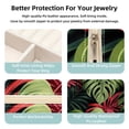 thumbnail image 3 of Tropical Jungle Leaves Travel Portable Square Jewelry Organizer Box - Earring Holder, Ring, Necklace, Bracelet Storage - Suitable for Girls and Women - Jewelry Stand, Jewelry Boxes, 3 of 6