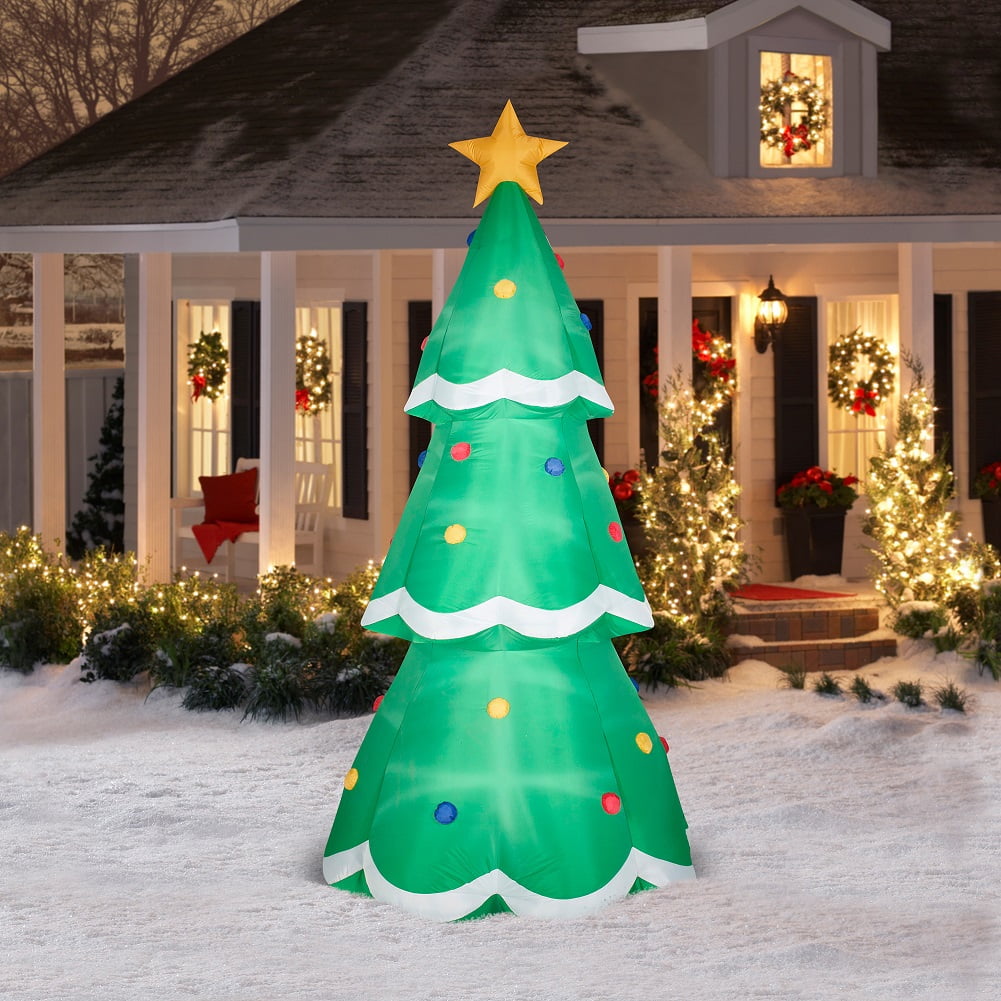 Gemmy Airblown Christmas Inflatables 10 Giant Tree Prop Walmart Com
