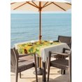 thumbnail image 3 of Outdoor Tablecloth with Umbrella Hole for Patio/Picnic/Party/Camping, Summer Sunflowers Waterproof Table Cloth Square Cover Washable, Farmhouse Botanical Budding Flowers (54"x 54"), 3 of 8