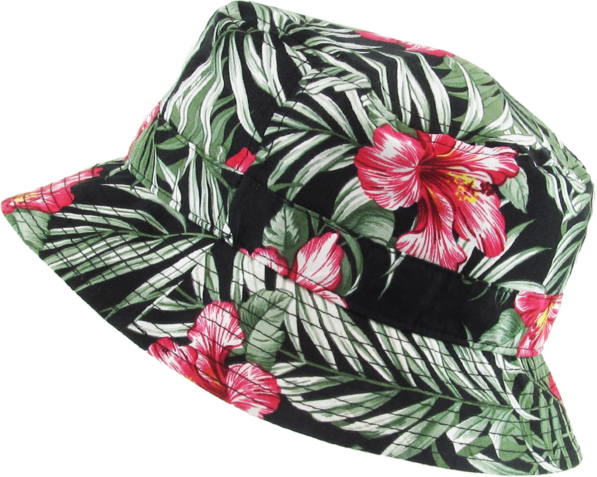Floral Bucket Hat Fashion Flower Print Summer Cap - Walmart.com