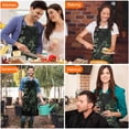 thumbnail image 7 of Math Equations Glowing Green Pattern Apron-Garden Aprons for Women with Pockets-Cotton Linen Waterproof Kitchen Cooking Gardening Aprons Adjustable for Kitchen,Cooking,BBQ and Salon 33x27 Inch, 7 of 7