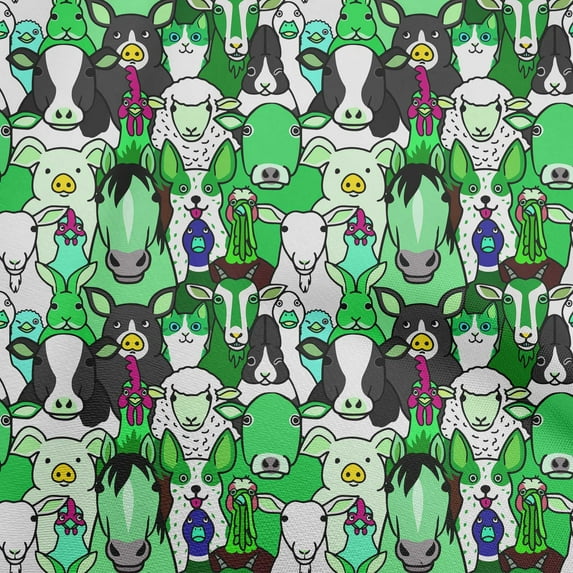 oneOone Cotton Jersey Sea Green Fabric Horse Sewing Fabric By The Yard Printed Diy Clothing Sewing Supplies 58 Inch Wide