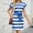 B328 Blue plus size summer dresses clearance under $5, variant on Women Dresses under $10! Cagogo Women's Summer Casual T Shirt Dresses Short Sleeve Round Neck Striped Swing Dress Loose Fit TShirt Beach Vacation Dress Sundress