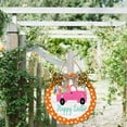 thumbnail image 5 of Eveokoki Spring Wreaths Sign for Front Door Farmhouse Spring Door Hanger Decor Rustic Wooden Happy Easter Hanging Door Wall Sign for Spring Seasons Holiday 11In, 5 of 5