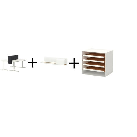 Ikea Desk With Screen White Desk Organizer White Letter Tray